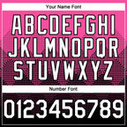 Custom Pink White-Black 3D Gradient Square Shape Authentic Baseball Jersey