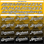 Custom Gold White-Black 3D Gradient Square Shape Authentic Baseball Jersey