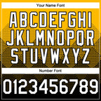 Custom Gold White-Black 3D Gradient Square Shape Authentic Baseball Jersey