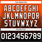 Custom Orange White-Black 3D Gradient Square Shape Authentic Baseball Jersey