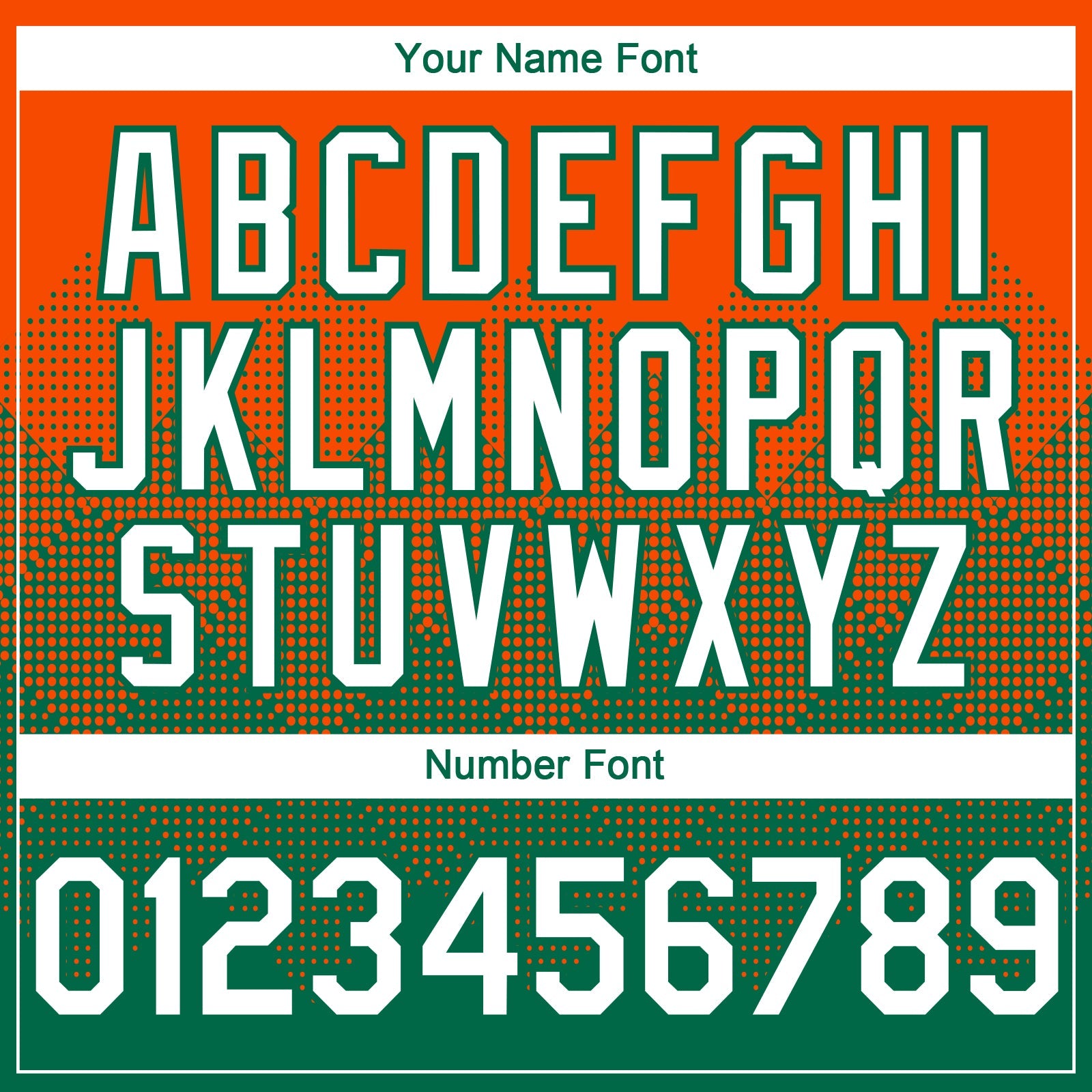 Custom Orange White-Kelly Green 3D Gradient Square Shape Authentic Baseball Jersey