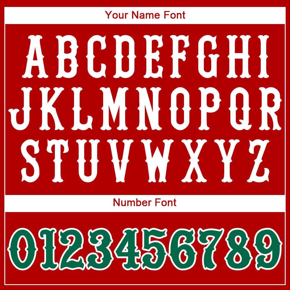 Custom Red Kelly Green-White 3D Mexico Mexican Flag Authentic Baseball Jersey