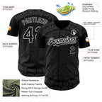 Custom Black Gray-White 3D Mexico Authentic Baseball Jersey