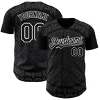Custom Black Gray-White 3D Mexico Authentic Baseball Jersey