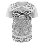 Custom White Gray-Black 3D Mexico Authentic Baseball Jersey