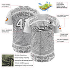 Custom White Gray-Black 3D Mexico Authentic Baseball Jersey