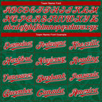 Custom Kelly Green Red Green-White 3D Mexico Authentic Baseball Jersey