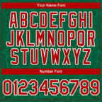 Custom Kelly Green Red Green-White 3D Mexico Authentic Baseball Jersey