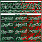 Custom Red Green-White 3D Mexico Scratch Authentic Baseball Jersey