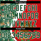 Custom Red Green-White 3D Mexico Authentic Baseball Jersey