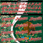 Custom Green Red Kelly Green-White 3D Mexico Authentic Baseball Jersey