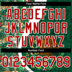 Custom Green Red Kelly Green-White 3D Mexico Authentic Baseball Jersey