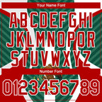 Custom Green Red Kelly Green-White 3D Mexico Authentic Baseball Jersey