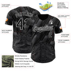 Custom Black Steel Gray-White 3D Mexico Authentic Baseball Jersey