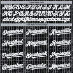 Custom Black Gray Pinstripe White 3D Pattern Design Fragment Art Authentic Baseball Jersey