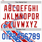 Custom White Thunder Blue-Red 3D Patriotic American Flag Authentic Baseball Jersey