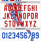 Custom White Thunder Blue-Red 3D Patriotic American Flag Authentic Baseball Jersey