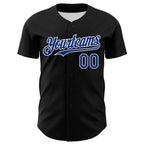 Custom Black Royal Red-White 3D Patriotic American Flag Authentic Baseball Jersey