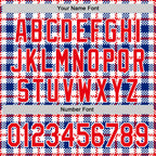 Custom White Fire Red-Royal 3D Pattern Design Patriotic American Symbol Plaid Authentic Baseball Jersey