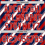 Custom Navy Red-White 3D Patriotic American Flag Authentic Baseball Jersey