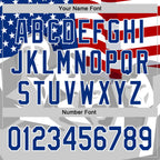 Custom Royal Red Gray-White 3D Patriotic American Flag And President's Day Authentic Baseball Jersey