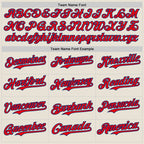 Custom Cream Fire Red-US Navy Blue 3D Patriotic American Flag Authentic Baseball Jersey