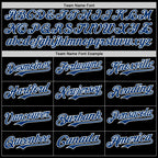 Custom Black US Navy Blue-White 3D Patriotic American Flag And Muscle Car Authentic Baseball Jersey