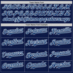 Custom Navy US Navy Blue-White 3D Pattern Design Patriotic American Spirit President's Day Authentic Baseball Jersey