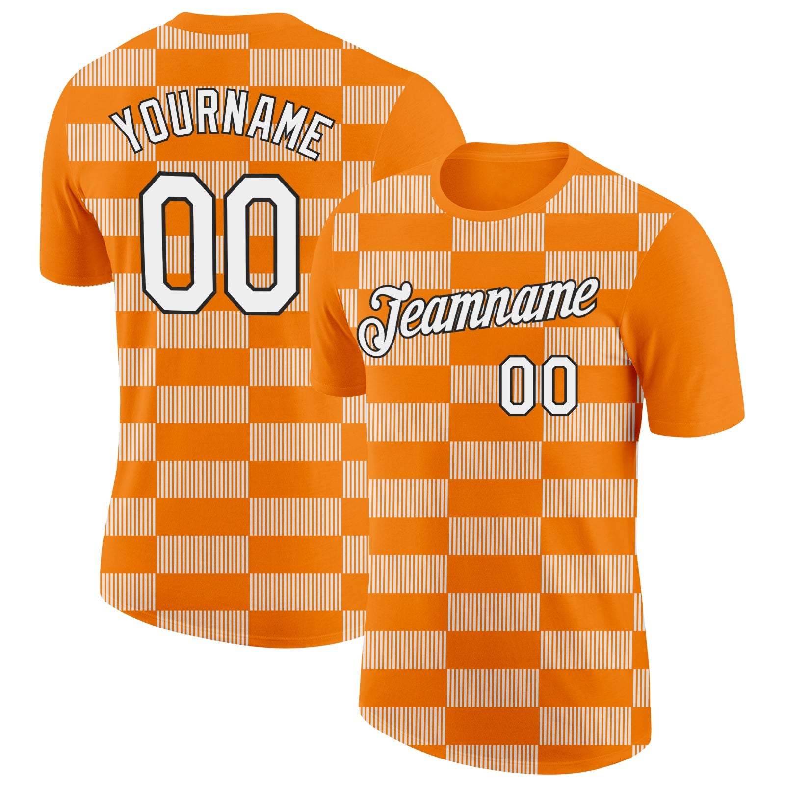 Custom Bay Orange White-Black 3D Esports Performance T-Shirt