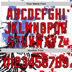 Custom White Fire Red-Black 3D Patriotic American Flag And Splatter Statue of Liberty Authentic Baseball Jersey