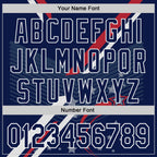 Custom Navy Red-White 3D Patriotic American Flag Authentic Baseball Jersey