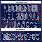 Custom Navy White 3D Pattern Design Patriotic American Spirit Firework Authentic Baseball Jersey