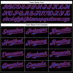 Custom Black Thunder Blue-Red 3D Patriotic Skull American Flag Authentic Baseball Jersey