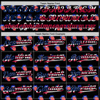 Custom Black USA Flag-White 3D Patriotic American Flag Authentic Baseball Jersey