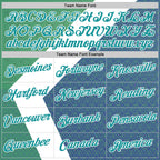 Custom Green Teal Blue-White 3D Pickleball Paddles Balls Performance T-Shirt