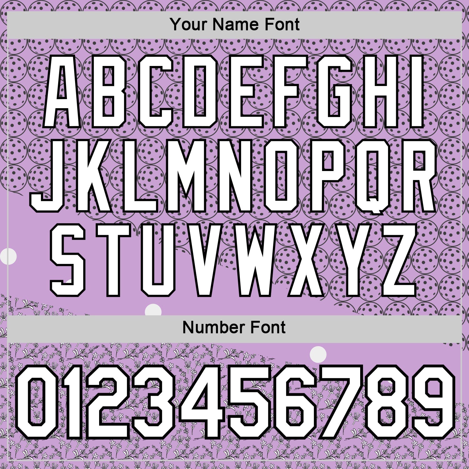 Custom Light Purple White-Black 3D Pickleball Balls Floral Performance T-Shirt