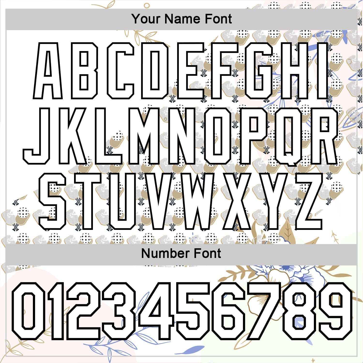 Custom White Black 3D Pickleball Paddles Balls Floral Performance T-Shirt