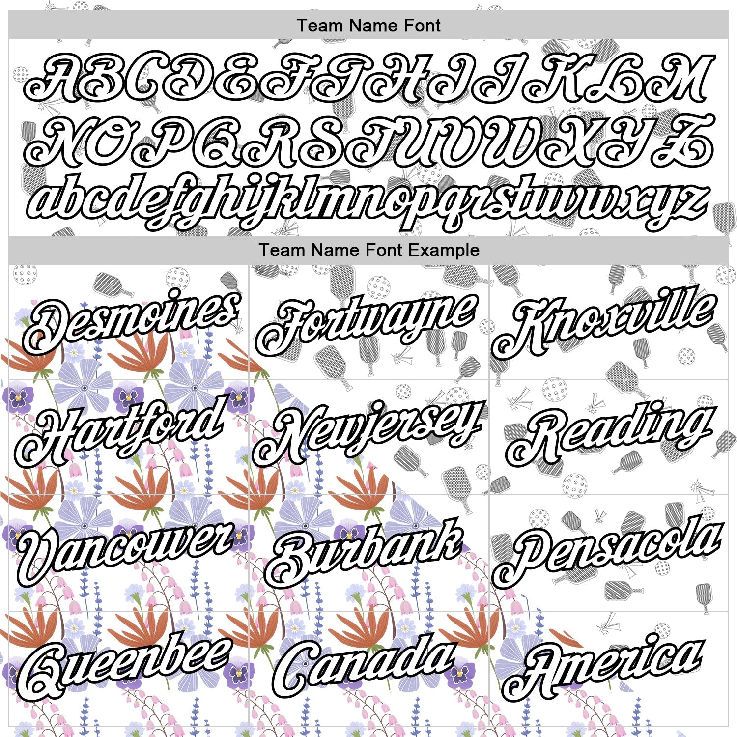 Custom White Black 3D Pickleball Paddles Balls Floral Performance T-Shirt