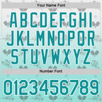 Custom Blue Teal-White 3D Gradient Pickleball Paddles Balls Floral Performance T-Shirt