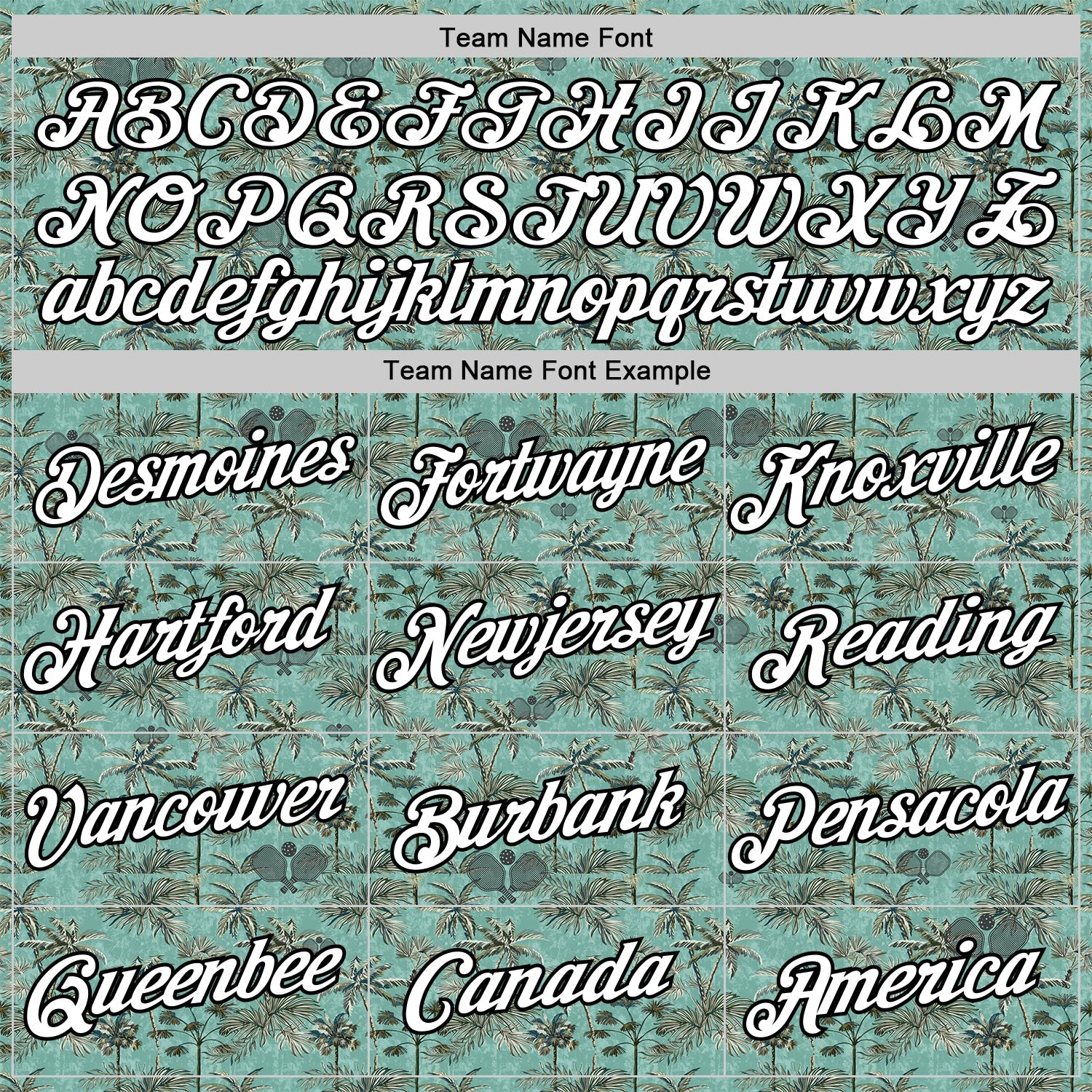 Custom Green White-Black 3D Pickleball Paddles Balls Tropical Palm Trees Performance T-Shirt