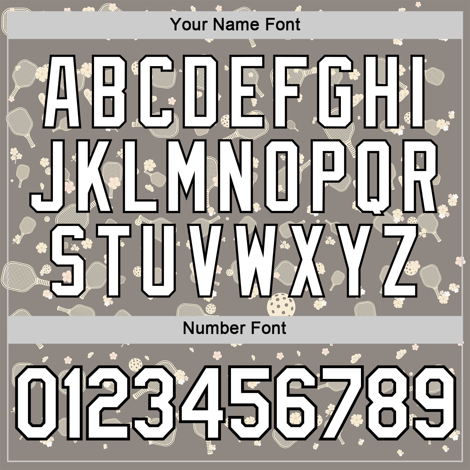 Custom Gray White-Black 3D Pickleball Paddles Balls Floral Performance T-Shirt