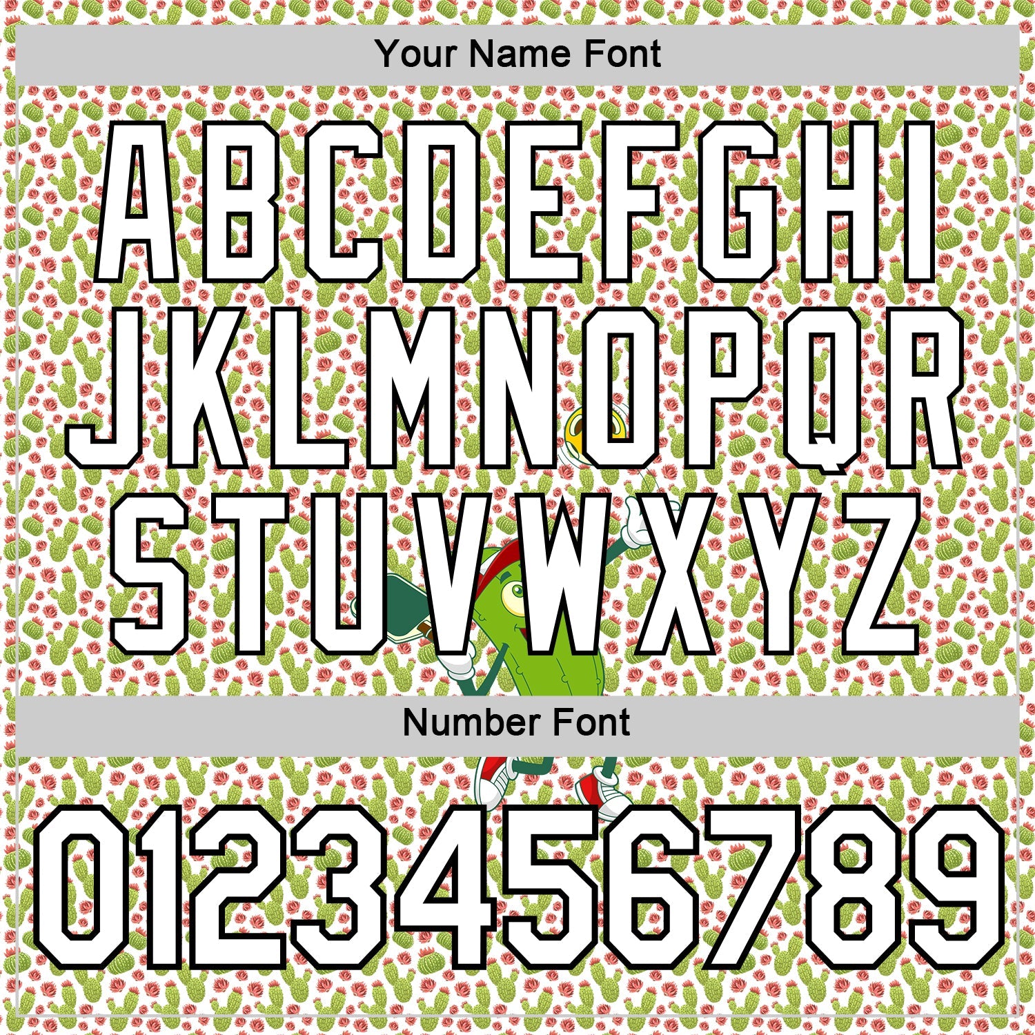 Custom White Black 3D Pickleball Paddles Balls Cactus Performance T-Shirt