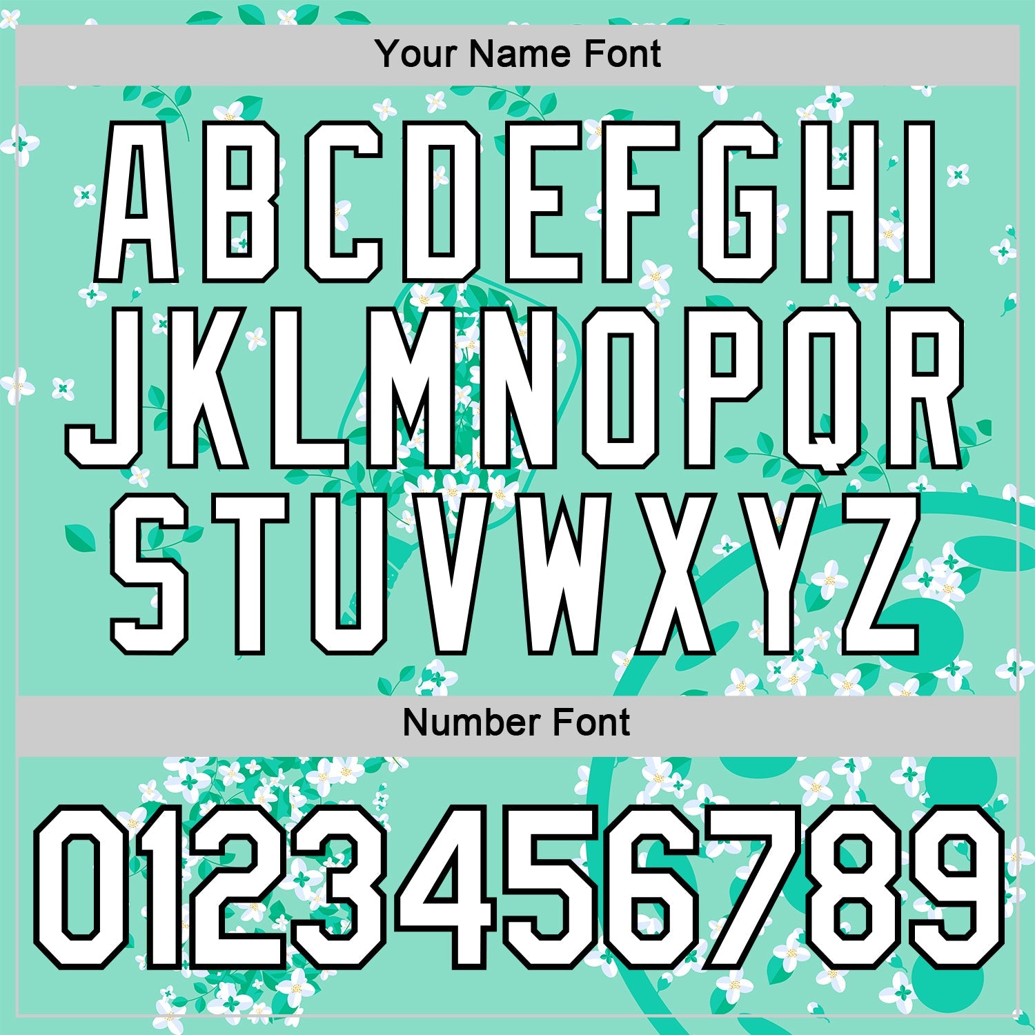 Custom Green White-Black 3D Pickleball Paddles Balls Floral Performance T-Shirt