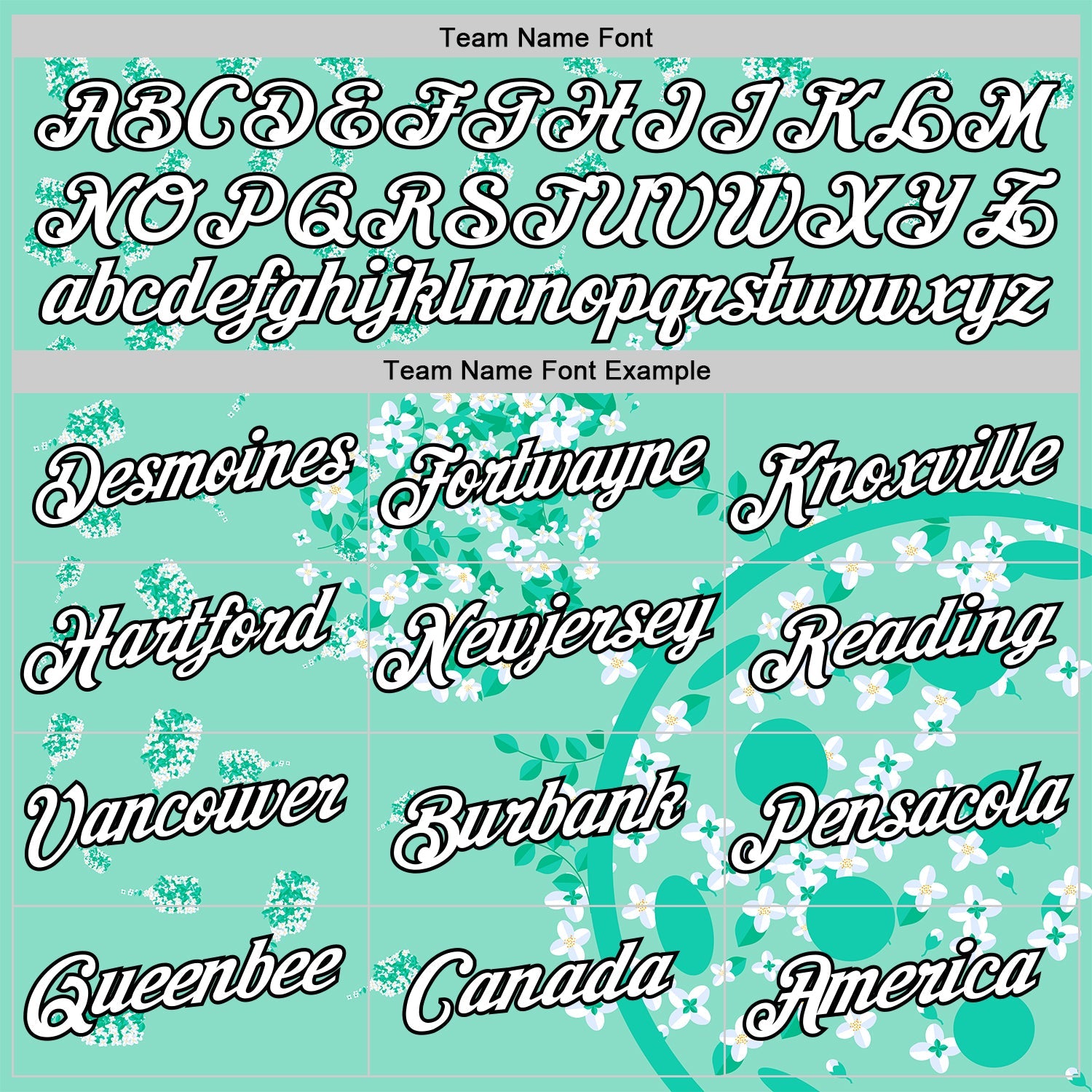 Custom Green White-Black 3D Pickleball Paddles Balls Floral Performance T-Shirt