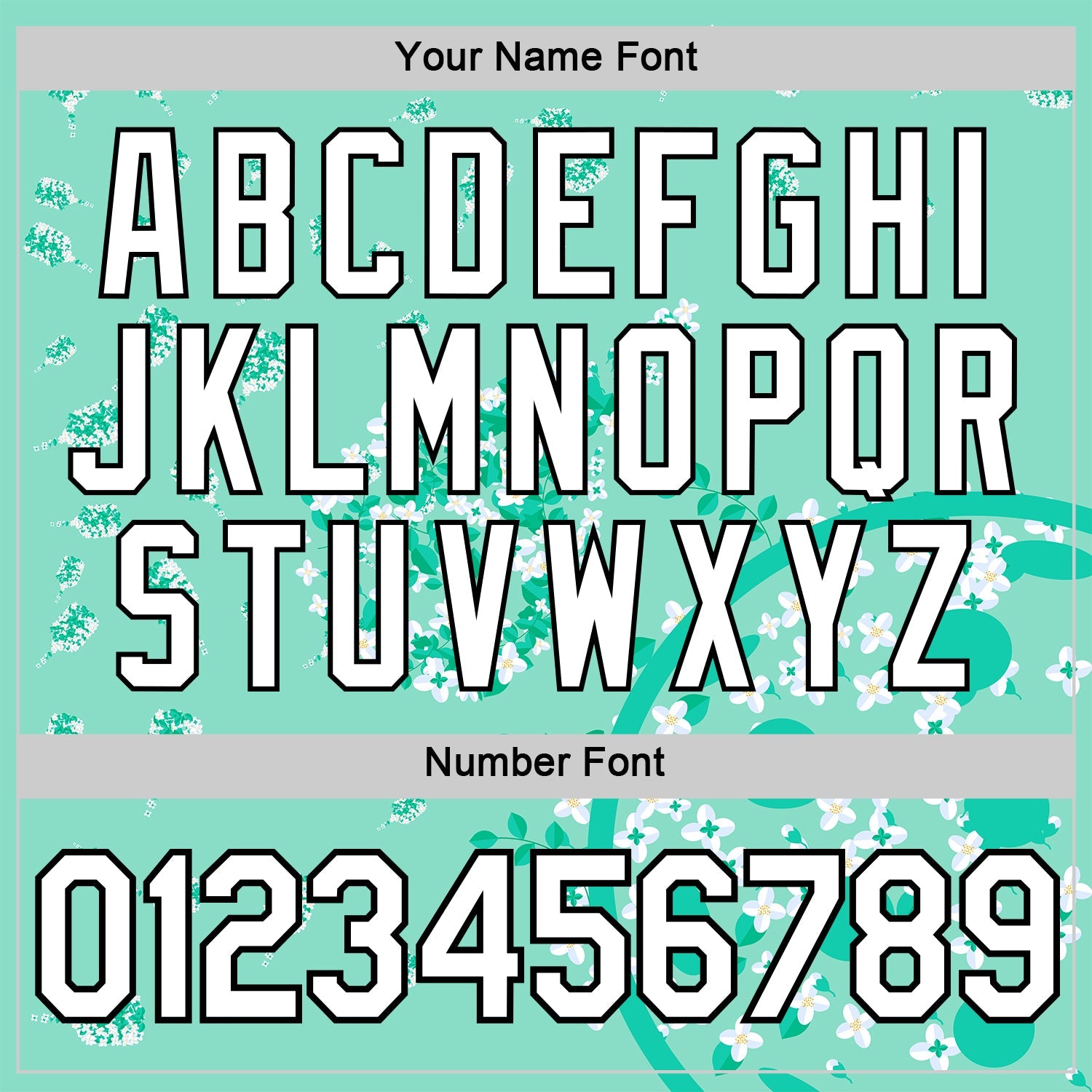 Custom Green White-Black 3D Pickleball Paddles Balls Floral Performance T-Shirt