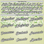 Custom Green White-Black 3D Pickleball Balls Floral Performance T-Shirt