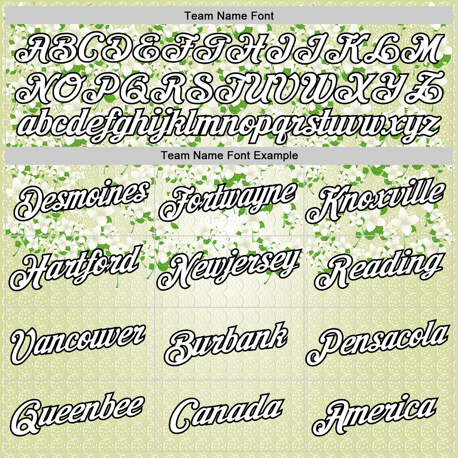 Custom Green White-Black 3D Pickleball Balls Floral Performance T-Shirt