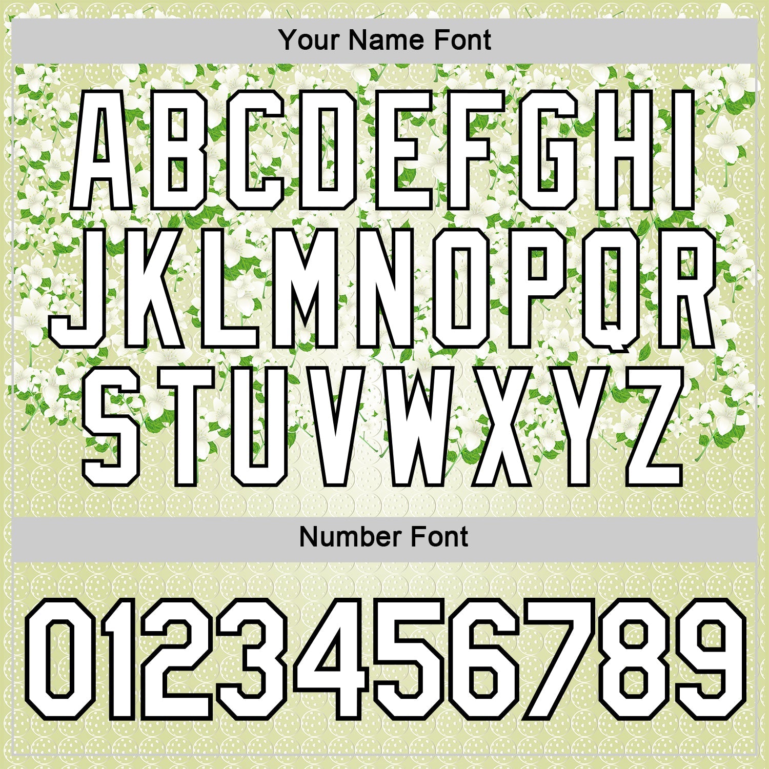 Custom Green White-Black 3D Pickleball Balls Floral Performance T-Shirt