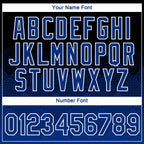 Custom Black Royal-White 3D Pattern Design Gradient Square Shapes Performance T-Shirt