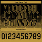 Custom Black Old Gold 3D Pattern Design Gradient Square Shapes Performance T-Shirt